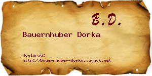 Bauernhuber Dorka névjegykártya